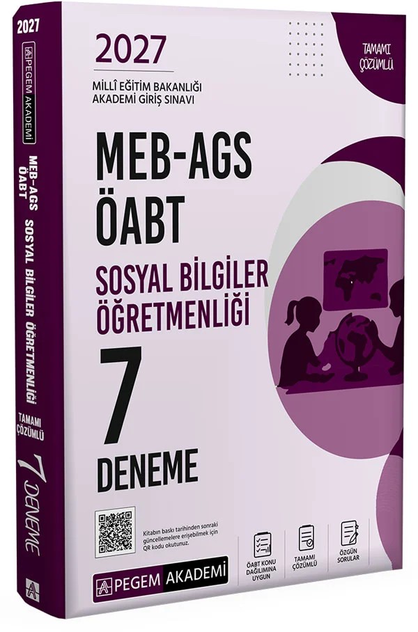 2027 MEB-AGS ÖABT Sosyal Bilgiler Öğretmenliği 7 Deneme – AGS ÖABT Sosyal Bilgiler Öğretmenliği 7 Deneme – Pegem Akademi Yayıncılık kitap kapağı