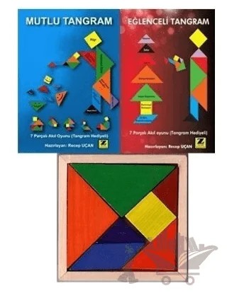 Mutlu Tangram - Eğlenceli Tangram Seti – Kolektif – Zinde Yayıncılık kitap kapağı