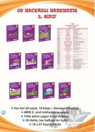 2. Sınıf On Maceralı Matematik (10 Kitap) – Kolektif – Metafor Yayınları kitap kapağı