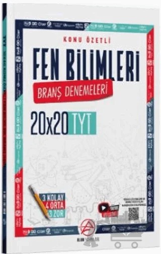 TYT Fen Bilimleri Konu Özetli 20 x 20 Branş Denemeleri – Kollektif – Alan Yayınları kitap kapağı