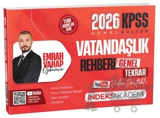 2026 KPSS Vatandaşlık Rehberi Video Destekli Genel Tekrar – Emrah Vahap Özkaraca – İndeks Akademi Yayıncılık kitap kapağı