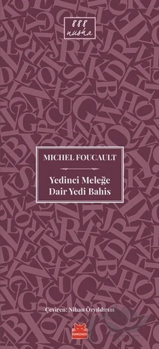 Yedinci Meleğe Dair Yedi Bahis – Michel Foucault – Kırmızı Kedi Yayınevi kitap kapağı
