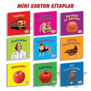 Mini Karton Kitaplar Seti - 9 Kitap Takım – Kolektif – 0-6 Yaş Yayınları kitap kapağı