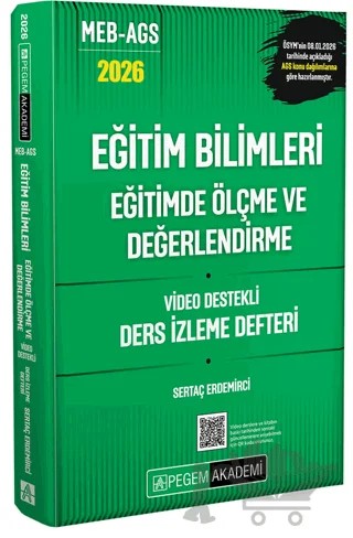 2026 MEB AGS Eğitim Bilimleri Eğitimde Ölçme ve Değerlendirme Video Destekli Ders İzleme Defteri – Kolektif – Pegem Akademi Yayıncılık kitap kapağı