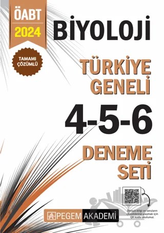 2024 KPSS ÖABT Biyoloji Tamamı Çözümlü Türkiye Geneli 4-5-6 (3'lü Deneme Seti) – Kolektif – Pegem Akademi Yayıncılık kitap kapağı