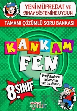 Kankam Fen 8. Sınıf Tamamı Çözümlü Soru Bankası – Murat Tatlıdilli – Akademi Çocuk kitap kapağı