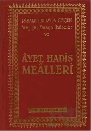 Risale-i Nur'da Geçen Arapça, Farsça İbareler ve Ayet, Hadis Mealleri – Bahaeddin Sağlam, İsmail Acarkan – Tebliğ Yayınları kitap kapağı