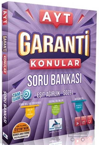 Ayt Garanti Konular Esit Ağırlık Sözel Soru Bankası – Kolektif – Paraf Yayınları kitap kapağı