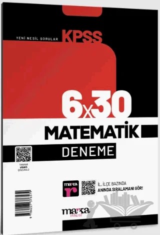 2025 KPSS Matematik 6x30 Deneme Tamamı Video Çözümlü – Kolektif – Marka Yayınları kitap kapağı