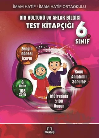 6. Sınıf Din Kültürü ve Ahlak Bilgisi Test Kitapçığı – Kolektif – Mektep Yayınları kitap kapağı
