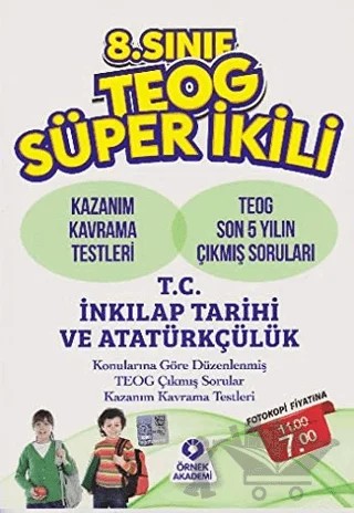 8. Sınıf TEOG Süper İkili T.C. İnkilap Tarihi ve Atatürkçülük Çıkmış Sorular – Kolektif – Örnek Akademi kitap kapağı