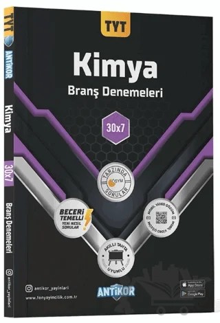 TYT Kimya 30x7 Branş Denemeleri – Kolektif – Antikor Yayınları kitap kapağı