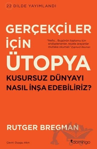 Gerçekçiler İçin Ütopya – Rutger Bregman – Domingo Yayınevi kitap kapağı