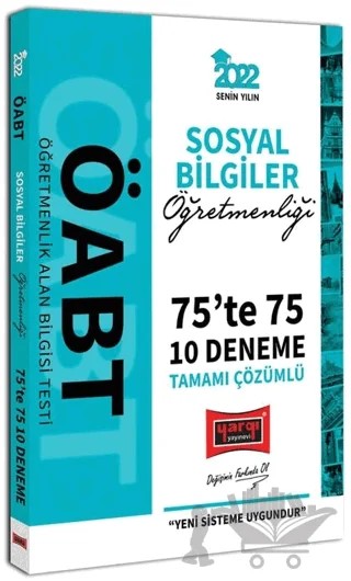 2022 ÖABT Sosyal Bilgiler Öğretmenliği 75te 75 Tamamı Çözümlü 10 Deneme – Kolektif – Yargı Yayınevi kitap kapağı