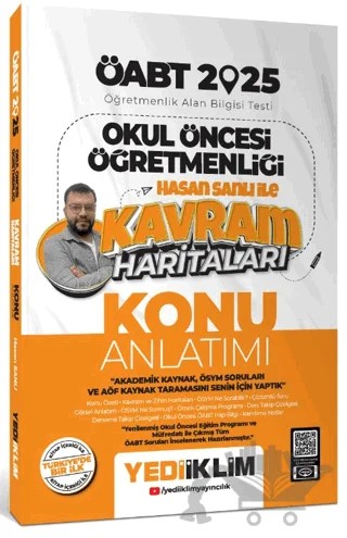2025 ÖABT Okul Öncesi Öğretmenliği Hasan Sanlı ile Kavram Haritaları Konu Anlatımı – Hasan Şanlı – Yediiklim Yayınları kitap kapağı