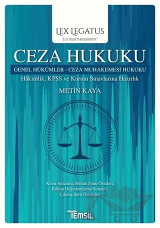 Ceza Hukuku Genel Hükümler - Ceza Muhakemesi Hukuku – Metin Kaya – Temsil Kitap kitap kapağı