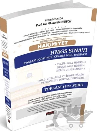 Orijinal Sorular Hakimiyet HMGS Sınavı Çıkmış Soru Bankası – Ahmet Nohutçu – Savaş Yayınevi kitap kapağı