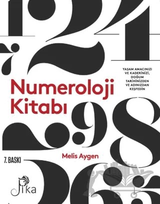 Numeroloji Kitabı – Melis Aygen – Pika Yayınevi kitap kapağı