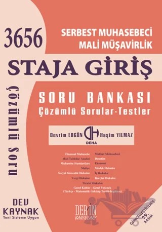 SMMM Staja Giriş Soru Bankası 2024 – Devrim Ergün, Haşim Yılmaz – Derin Yayınları kitap kapağı