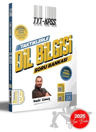 2025 TYT - KPSS Taktiklerle Dil Bilgisi Tamamı Video Çözümlü Soru Bankası – Kadir Gümüş – Benim Hocam Yayınları kitap kapağı