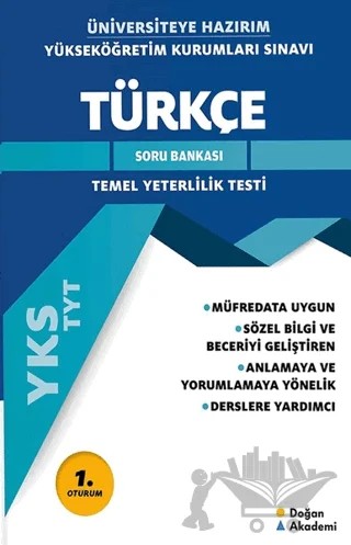 2018 YKS TYT Türkçe Soru Bankası – Kolektif – Doğan Akademi kitap kapağı