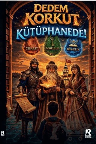 Dedem Korkut Kütüphanede! – Ayhan Bozkurt – Raven Yayınevi kitap kapağı