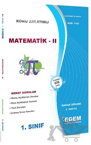 1. Sınıf 2. Yarıyıl Konu Anlatımlı Matematik 2 - Kod 1162 – Kolektif – Egem Eğitim Yayınları kitap kapağı