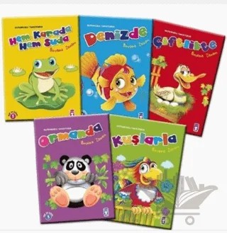 Hayvanlarla Tanışıyorum - Boyama Zamanı (5 Kitap Takım) – Kolektif – Timaş Çocuk kitap kapağı