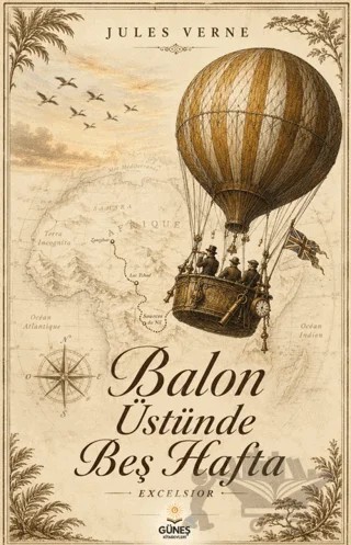 Balon Üstünde Beş Hafta – Jules Verne – Güneş Kitabevleri Yayınları kitap kapağı