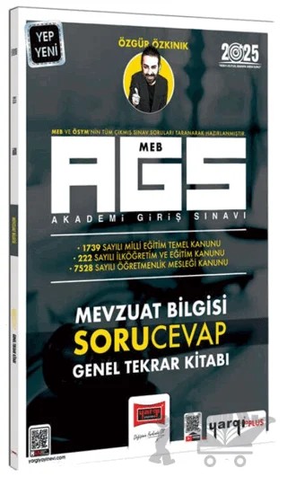 2025 MEB-AGS Mevzuat Bilgisi Soru-Cevap Genel Tekrar Kitabı – Özgür Özkınık – Yargı Yayınevi kitap kapağı