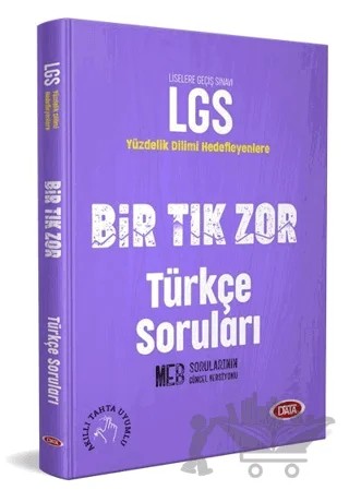 LGS Bir Tık Zor Türkçe Soruları – Kolektif – Data Yayınları kitap kapağı