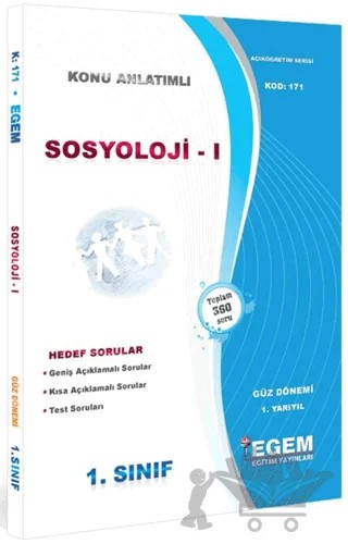 1. Sınıf 1. Yarıyıl Sosyoloji 1 Konu Anlatımlı Soru Bankası - Kod 171 – Kolektif – Egem Eğitim Yayınları kitap kapağı