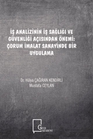 İş Analizinin İş Sağlığı ve Güvenliği Açısından Önemi: Çorum İmalat Sanayinde Bir Uygulama – Hülya Çağıran Kendirli, Mustafa Ceylan – Gece Akademi kitap kapağı