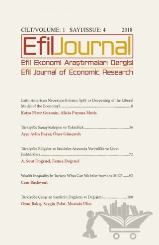 Efil Ekonomi Araştırmaları Dergisi Cilt: 1 Sayı: 4 – Efil Journal Dergisi kitap kapağı