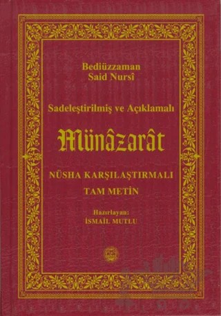 Münazarat – Bediüzzaman Said Nursi – Mutlu Yayınevi kitap kapağı