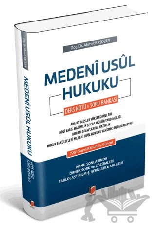Medeni Usul Hukuku Ders Notu ve Soru Bankası – Ahmet Başözen – Adalet Yayınevi kitap kapağı