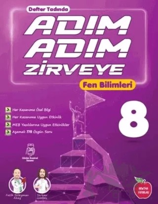 8. Sınıf Adım Adım Zirveye Fen Bilimleri Soru Bankası – Fatih Süleyman Akay, Serkan Gürbüz – Newton Yayınları kitap kapağı