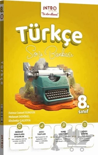 8. Sınıf Türkçe Soru Bankası – Mehmet Demirel, Fatma Cansel Sungur – İntro Yayınları kitap kapağı