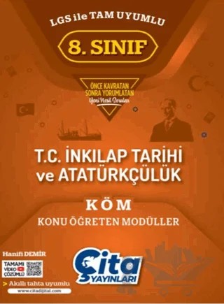 8.Sınıf T.C. İnkılap Tarihi ve Atatürkçülük Konu Öğreten Modüller KÖM – Hanifi Demir – Çita Yayınları kitap kapağı
