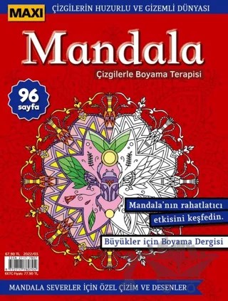 Maxi Mandala Çizgilerle Boyama Terapisi – Kolektif – Maxi Yayıncılık kitap kapağı