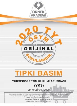 TYT ÖSYM Orjinal Soruları Tıpkı Basım – Kolektif – Örnek Akademi kitap kapağı