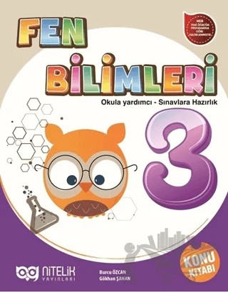 3. Sınıf Fen Bilimleri Konu Kitabı – Burcu Özcan, Gökhan Şahan – Nitelik Yayınları - Bayilik kitap kapağı