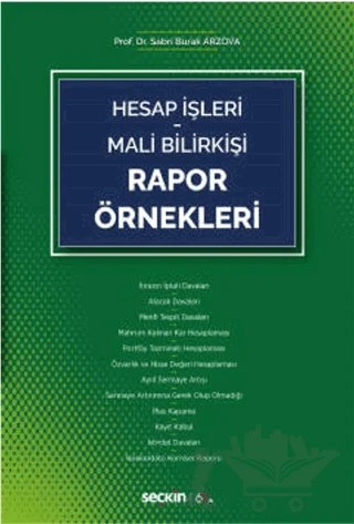 Hesap İşleri – Mali Bilirkişi Rapor Örnekleri – Sabri Burak Arzova – Seçkin Yayıncılık kitap kapağı