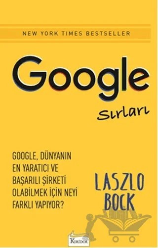 Google Sırları – Laszlo Bock – Koridor Yayıncılık kitap kapağı