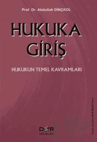 Hukuka Giriş – Abdullah Dinçkol – Der Yayınları kitap kapağı