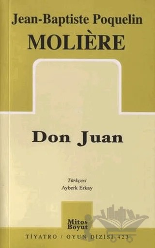 Don Juan – Jean-Baptiste Poquelin Moliere – Mitos Boyut Yayınları kitap kapağı