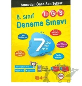 8. Sınıf LGS 7 Deneme Sınavı – Kolektif – 4 Adım Yayınları kitap kapağı
