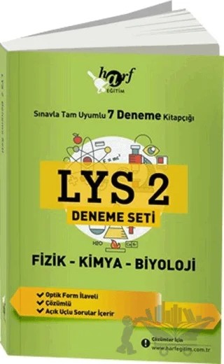 LYS 2 Fizik Kimya Biyoloji Deneme Seti – Kolektif – Harf Eğitim Yayıncılık kitap kapağı