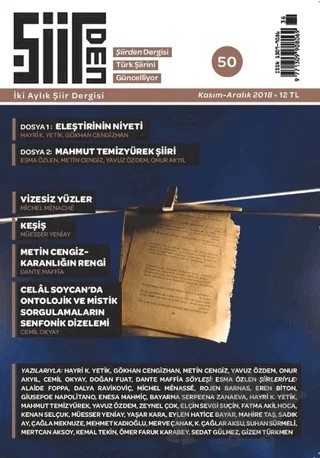 Şiirden İki Aylık Şiir Dergisi Sayı: 50 Kasım - Aralık 2018 – Şiirden Yayıncılık kitap kapağı
