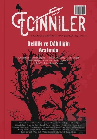 Ecinniler: İki Aylık Kültür ve Edebiyat Dergisi Sayı: 7 Delilik ve Dahiliğin Arafında Ocak - Şubat 2021 – Sardes Yayınları kitap kapağı